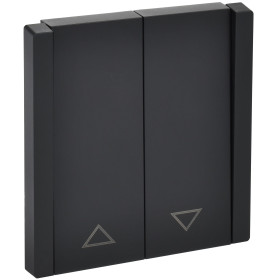 IEK FORTE&PIANO Черный Выключатель жалюзи 10А FP111