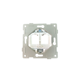 Суппорт информационной розетки под Keystone на 1, 2 порта (белый)