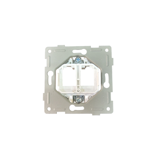 Суппорт информационной розетки под Keystone на 1, 2 порта (белый)