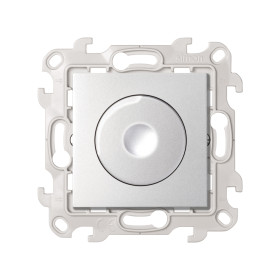 Simon 24 Алюминий Светорегулятор поворотно-нажимной проходной 40-450Вт 230В~ й S24