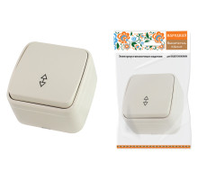 TDM Переключатель на 2 направления 1-кл. открытой установки IP20 10А, сл. кость 