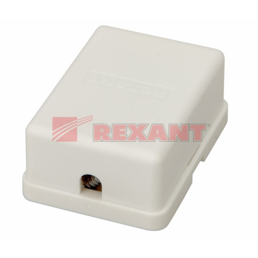 Розетка телефонная внешняя, 2 порта UTP, RJ-14 (6P4C), CAT 3 REXANT