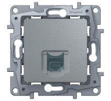 Legrand Etika Алюминий Розетка комп (RJ45) 6 категория  UTP.