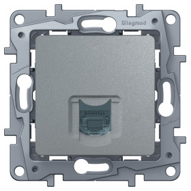 Legrand Etika Алюминий Розетка комп (RJ45) 6 категория  UTP.