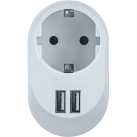 Navigator Адаптер 61 454 NAD-USB01-1E-C-WH с/з 1 гн. USB3.4A