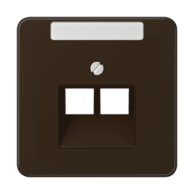 JUNG CD 500/CD plus Коричневая Накладка 2-ой наклонной ТЛФ/комп розетки с полем для надписи