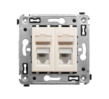 DKC Avanti Компьютерная розетка RJ-45 в стену, кат.6А двойная, 