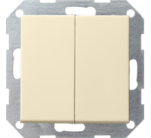 Gira S-55 Крем глянц Переключатель 2-клавишный самовозвратный