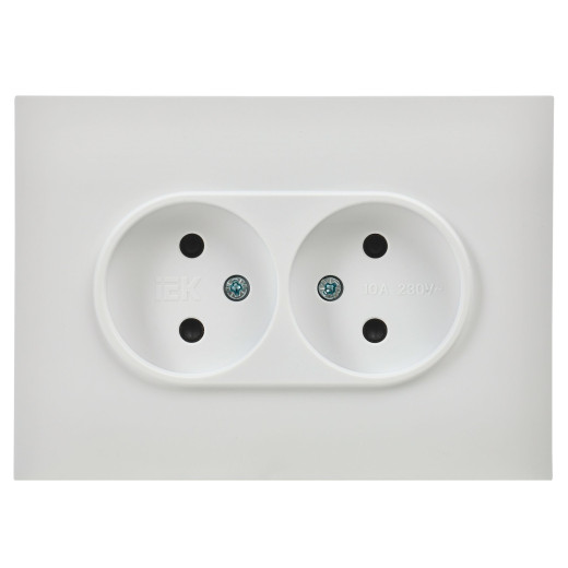 SKANDY Роз. 2-я без з/к с з/ш 10А сб. SK-R09W арк. бел. IEK