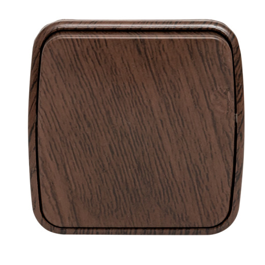 Выключатель 1-клавишный ОП Минск 10А тёмное дерево EKF