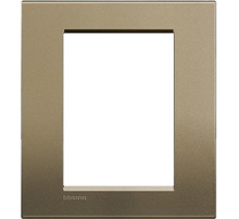 BT LL Коричневый шелк Рамка прямоугольная, 3+3 мод.