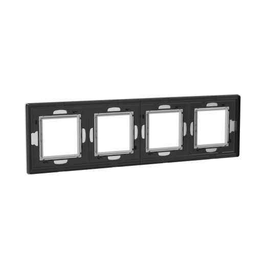 Рамка из алюминия 4 поста (8 мод.), Avanti, серая