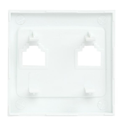 Валенсия лицевая панель розетки RJ-45 2-местная жемчуг EKF PROxima