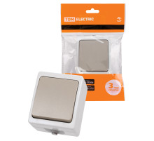 TDM Выключатель 1-кл. открытой установки IP54 10А серый 