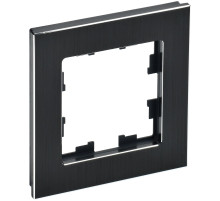 IEK BRITE DECOR Черный металл Рамка 1-м РУ-1-1-БрЧ