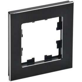 IEK BRITE DECOR Черный металл Рамка 1-м РУ-1-1-БрЧ