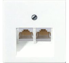 JUNG EcoProfi Белая Розетка комп(RJ45) 2-ая кат 5 (в сборе, без рамки)