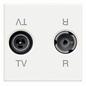 BT Axolute White Розетка ТV-RD оконечная 2 мод.