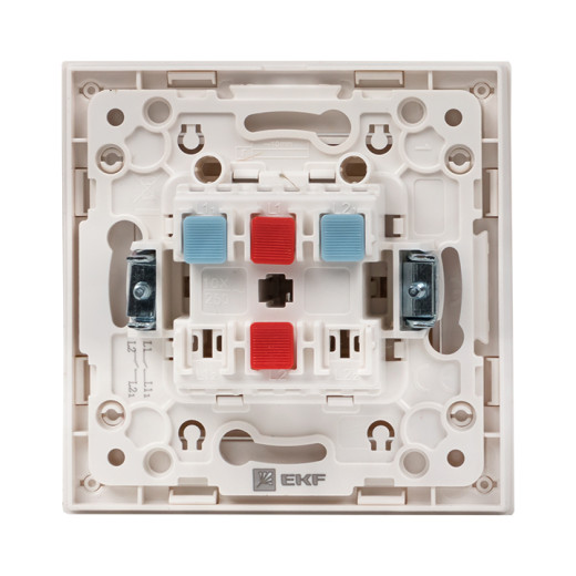 Стокгольм Выключатель 2-кл. 10А автоматические клеммы белый EKF