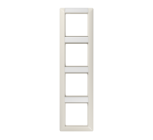 JUNG Рамка 4-кратная с полем для надписи для горизонтальной и вертикальной установки слоновая кость