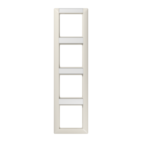 JUNG Рамка 4-кратная с полем для надписи для горизонтальной и вертикальной установки слоновая кость