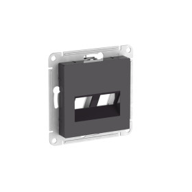Systeme Electric AtlasDesign Базальт Накладка двойная для информационных функций типа Keystone