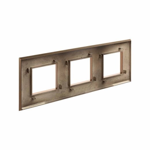 Рамка 3 поста (6 мод.), Avanti, золотистый жемчуг