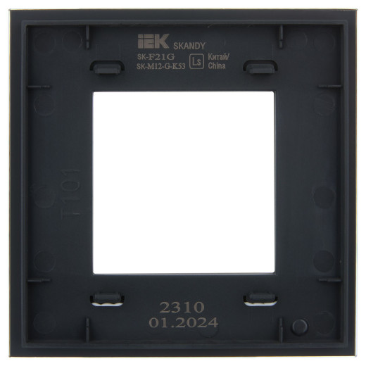 SKANDY Рамка 1-мест. SK-F21G стекло граф. IEK