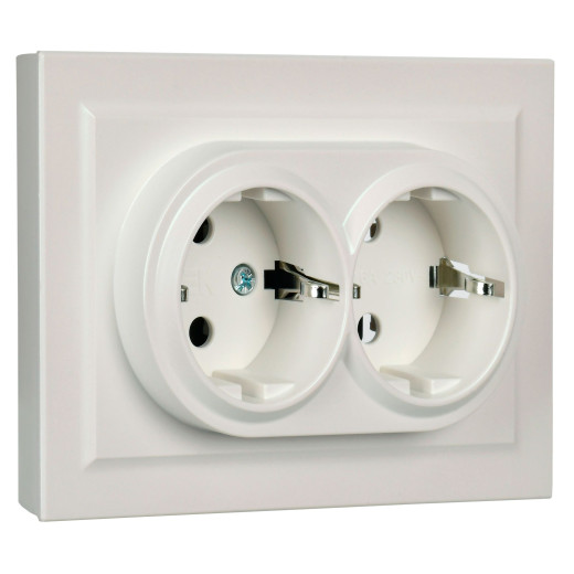 BRITE Роз. 2-я с з/к без з/ш 16А в сб. РС12-3-БрЖ жемч. IEK