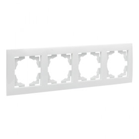 EKF PROxima Валенсия рамка 4-местная белая.