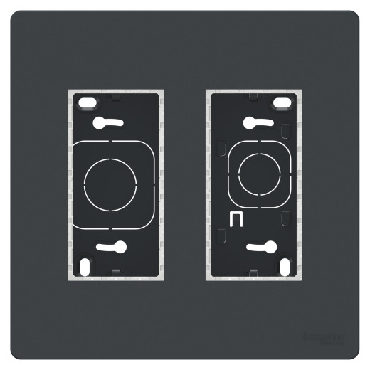 UNICA SYSTEM+ БЛОК открытой установки 2х2 антрацит