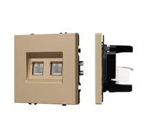 Arlight Механизм сдвоенной компьютерной розетки SCT-NOBE-MPC2-SFPL-GD (RJ-45, CAT6) (-)