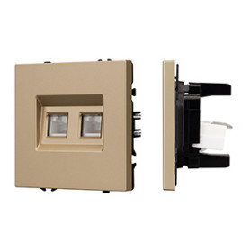 Arlight Механизм сдвоенной компьютерной розетки SCT-NOBE-MPC2-SFPL-GD (RJ-45, CAT6) (-)