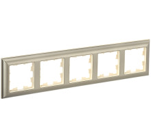 IEK BRITE DECOR Шампань/беж 3D-форма Рамка 5-м РУ-5-Бр