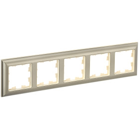 IEK BRITE DECOR Шампань/беж 3D-форма Рамка 5-м РУ-5-Бр