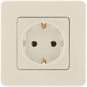 Legrand/Daccord INSPIRIA Слоновая кость Розетка 2К+З - немецкий стандарт - 16 А - 250 В.