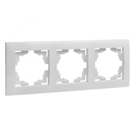 EKF PROxima Валенсия рамка 3-местная белая.