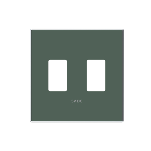 Накладка для механизма 2хUSB зарядного устройства, серия SKY, цвет Комодоро