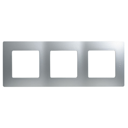 Рамка 3 поста - Legrand Etika - алюминий