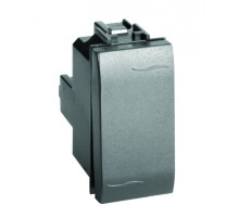 DKC Brava Выключатель типа кнопка, черный, 1мод.