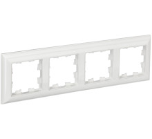 IEK BRITE DECOR Белый 3D-форма Рамка 4-м РУ-4-Бр