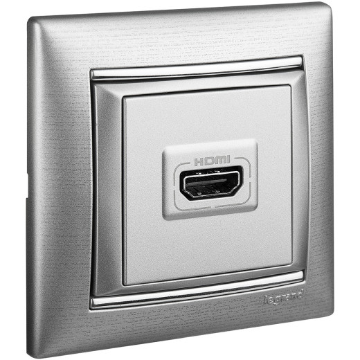 Рамка 1 пост - Legrand Valena - алюминий матовый