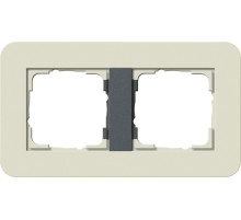 Gira E3 Песочный/Антрацит Рамка 2-ая