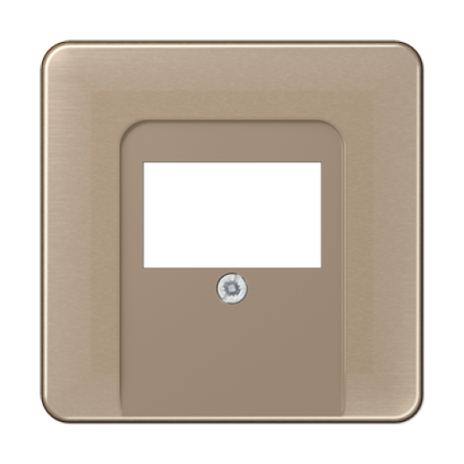 Крышка для ТАЕ и USB розеток, фиксация винтом, металл, золотая бронза, CD500