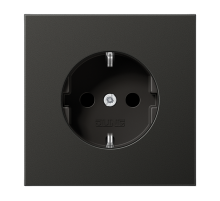 JUNG LS 990 Антрацит Розетка с/з безвинт. зажим