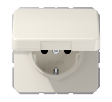 JUNG  CD500 Штепсельная розетка SCHUKO 16A 250V~ с защитой от детей, влагозащищенная; слоновая кость