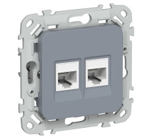 FLITE Роз. 2-я комп. RJ45 кат.5Е UTP РК5е-2-0-ФлМ мар. IEK