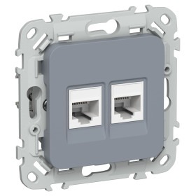 FLITE Роз. 2-я комп. RJ45 кат.5Е UTP РК5е-2-0-ФлМ мар. IEK