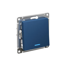 Systeme Electric AtlasDesign Аквамарин Переключатель 1-клавишный с подсветкой, сх.6а, 10АХ, механизам