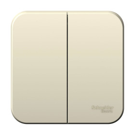 Systeme Electric Blanca наруж Молочный Выключатель 2-клавишный, 6А, 250В